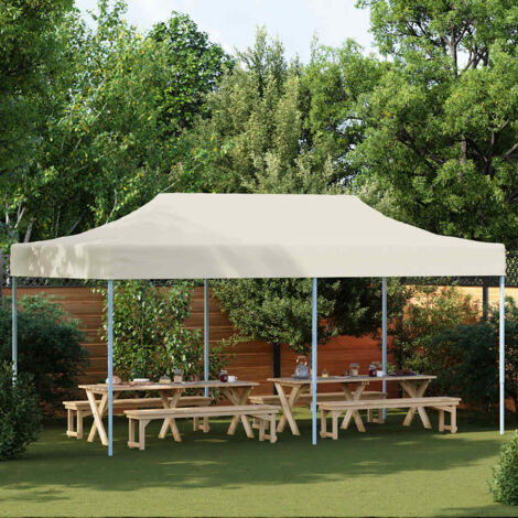 Tente pliable-Tonnelle pliante 3 x 6 m Blanc crème (1/5)