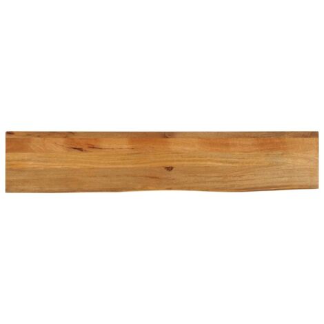 Dessus de table à bord vivant-Plateau de table de remplacement 140x30x2,5cm bois massif manguier (1/5)