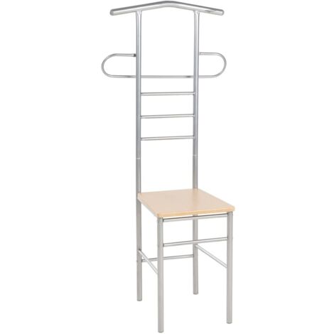 Lot de 2 Chaises design - Chaises valet de nuit bois et métal design unique BonneVie-99765 (1/5)