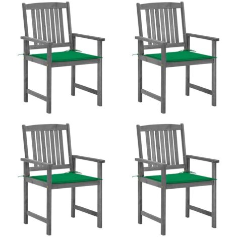 Chaises de metteur en scène avec coussins 4 pcs Gris Acacia 4 (1/5)