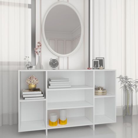 Buffet - Armoire de rangement Enfilade Blanc 120x30x75 cm Aggloméré BV652978 - BonneVie (1/5)