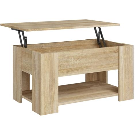 Table basse Table d'appoint pour Salon Chambre - Chêne sonoma 79x49x41 cm Bois d'ingénierie BV895958 - BonneVie (1/5)