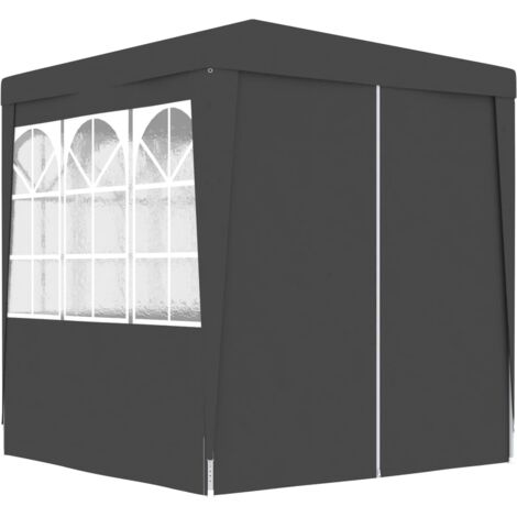 Tente de réception Tonnelle de Jardin - Rapide à Installer et parois latérales 2x2 m Anthracite 90 g/m² BV228370 - BonneVie (1/5)