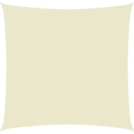 Voile d'ombrage Voile de parasol - Toile d'ombrage Tissu Oxford carré 5x5 m Crème BV431644 - BonneVie (1/5)