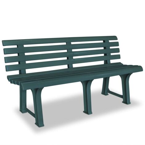 Banc de jardin Banquette de Jardin - Mobilier de jardin 145,5 cm Plastique Vert BV107138 (1/5)