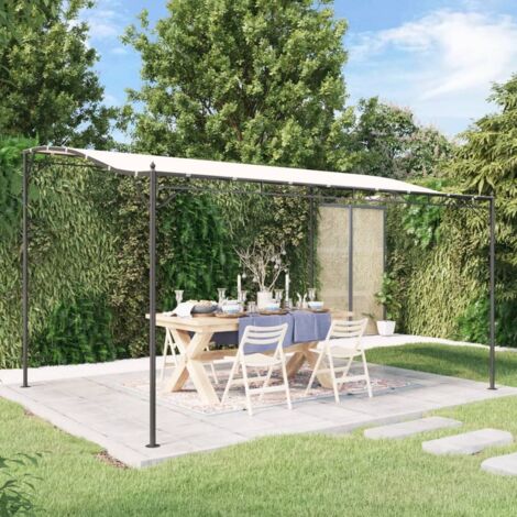Auvent - Auvent de jardin Soleil imperméable crème 4x3 m 180 g/m² tissu et acier BV708922 - BonneVie (1/5)