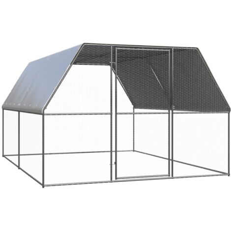 Enclos Poulailler extérieur - Parc enclos pour animaux 3x4x2 m Acier galvanisé BV734262