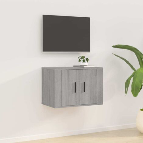 Meuble TV mural pour Salon - Armoire TV Moderne Sonoma gris 57x34,5x40 cm BV598363 - BonneVie (1/5)