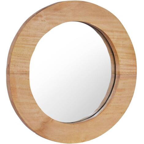 Miroir mural Luxueux, Miroir pour salle de bain, 40 cm Teck Rond OIB4975E (1/5)