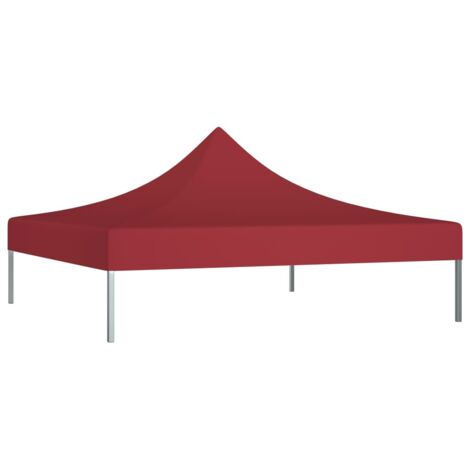 Bonnevie – Toit de tente de réception 3x3 m – Tissu oxford 600D résistant aux UV et à l'eau – Fixation rapide – Couleur bordeaux - OIB5098E (1/4)