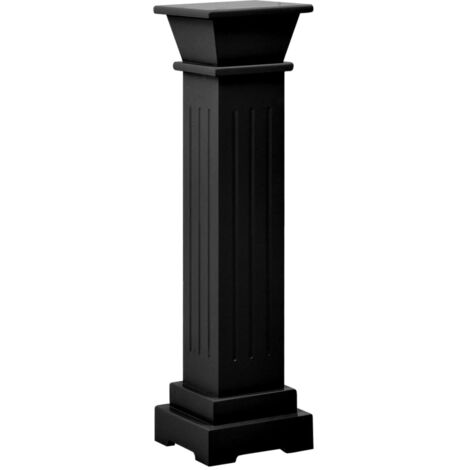 Étagère à plantes pilier classique carré Meuble Support Plante - Noir 17x17x66cm MDF BV602440 - BonneVie (1/5)