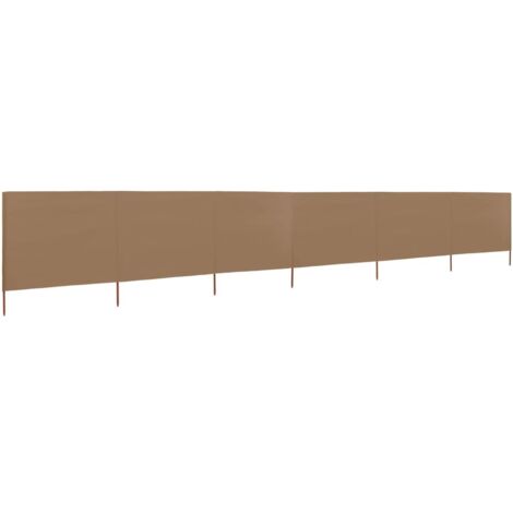 Paravent Cloison de séparation 6 panneaux, Pour Jardin, Balcon, Terrasse Tissu 800 x 120 cm Taupe OIB8968E