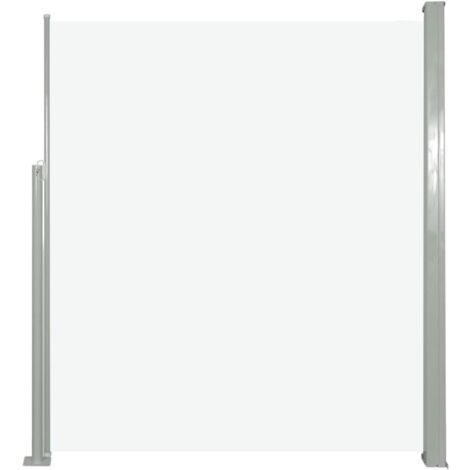 Auvent paravent store brise-vue latéral rétractable de patio jardin terrasse balcon protection visuelle écran 160 x 500 cm crème