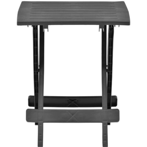 Table d'extérieur pliable Table de salon de jardin - Anthracite 45x43x50 cm Plastique BV764958 - BonneVie (1/5)