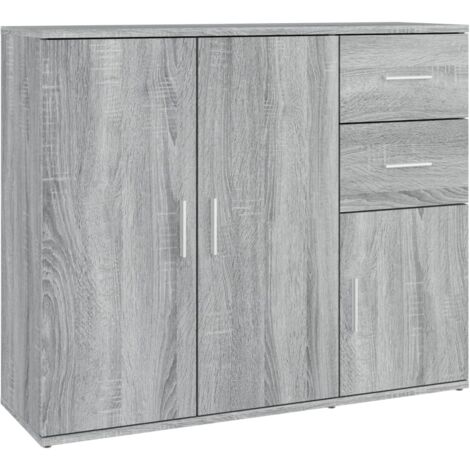 Buffet Commode Armoire Luxueux, pour Salon Chambre Entrée Cuisine, Sonoma gris 91x29,5x75 cm Bois d'ingénierie OIB1626E (1/5)
