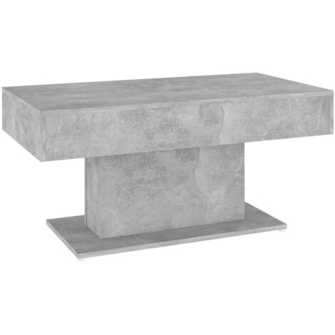 Table basse de salon, Table Café, Gris béton 96x50x45 cm Aggloméré OIB6142E (1/5)