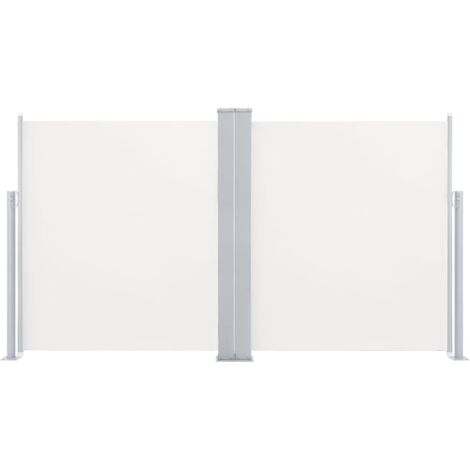 INLIFE Auvent latéral double rétractable de patio 170x600 cm Crème (1/5)