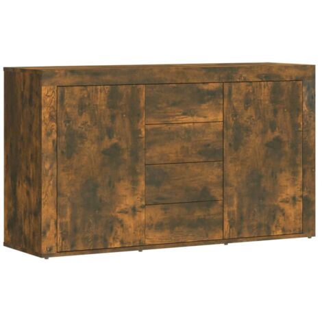 Buffet Commode Armoire Luxueux, pour Salon Chambre Entrée Cuisine, Chêne fumé 120x36x69 cm Bois d'ingénierie OIB9006E (1/5)