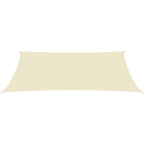 Voile d'ombrage, Protection Solaire, pour Jardin Terrasse Extérieur, Tissu Oxford rectangulaire 4x7 m Crème OIB7362E (1/5)