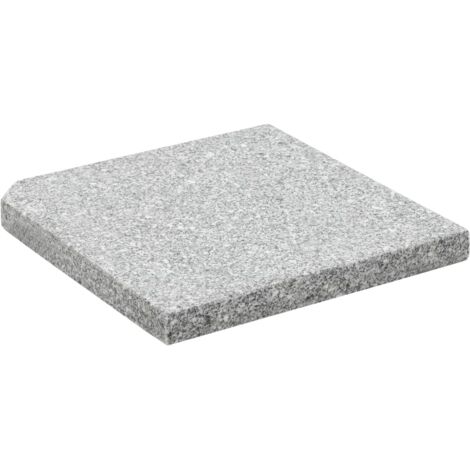 Plaque de poids, Support parasol, Robuste de Qualité, carrée pour parasol Granit 25 kg Gris OIB1453E (1/5)