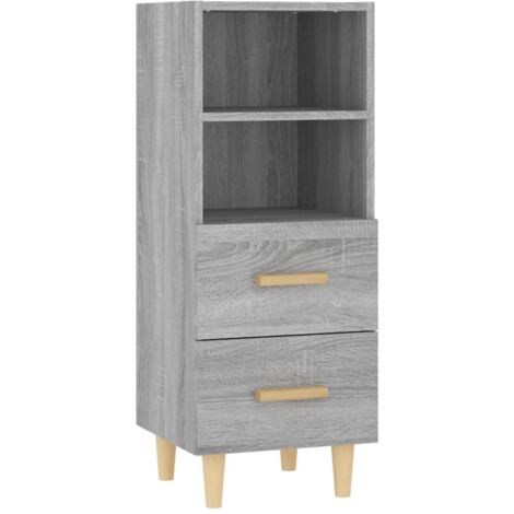 Buffet Commode Armoire Luxueux, pour Salon Chambre Entrée Cuisine, Sonoma gris 34,5x34x90 cm Bois d'ingénierie OIB9069E (1/5)