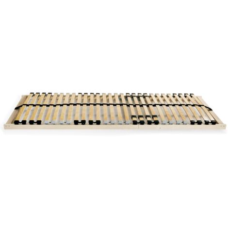 Lot de 2 Sommiers tapissier Résistant et confortable, Tapissier à lattes, avec 28 lattes 7 zones 80x200 cm OIB5489E
