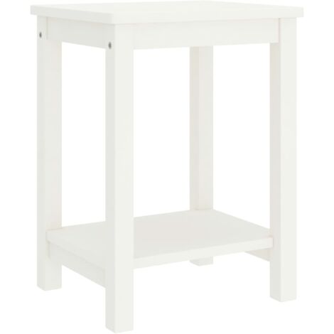Table de chevet - Bout de Canapé Armoire De Rangement Blanc 35x30x47 cm Bois de pin massif BV603218 - BonneVie (1/4)
