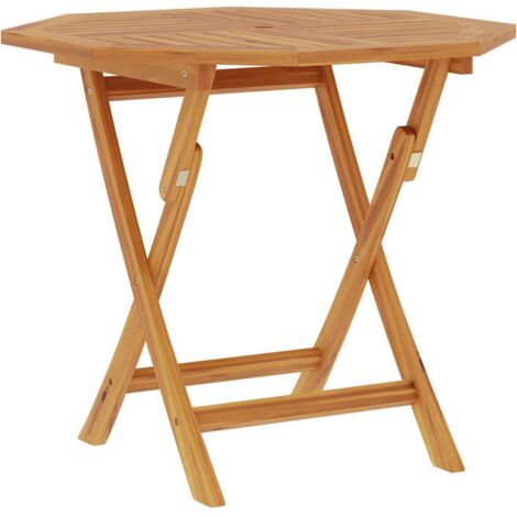 Table d'extérieur pliable Table de salon de jardin - 85x85x76 cm Bois de teck solide BV318323 - BonneVie (1/4)