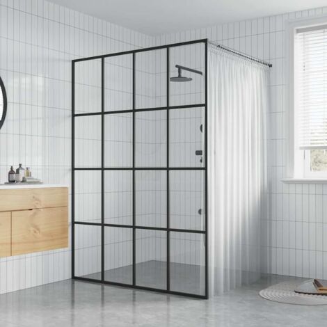 Paroi de douche - Paroi de baignoire Verre trempé transparent 140x195 cm BV826286 - BonneVie (1/4)