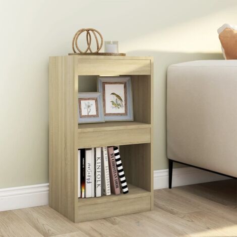 Bibliothèque/Séparateur de pièce Étagère de Rangement - pour Bureau Salon Chambre Cuisine Chêne Sonoma 40x30x72 cm BV569091 - BonneVie (1/5)