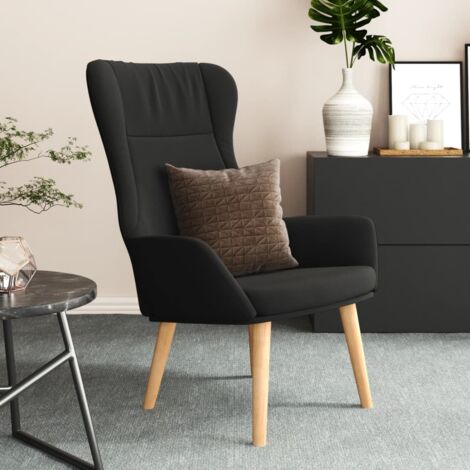 Chaise de relaxation Fauteuil relax - Noir Tissu BonneVie-75130 (1/5)