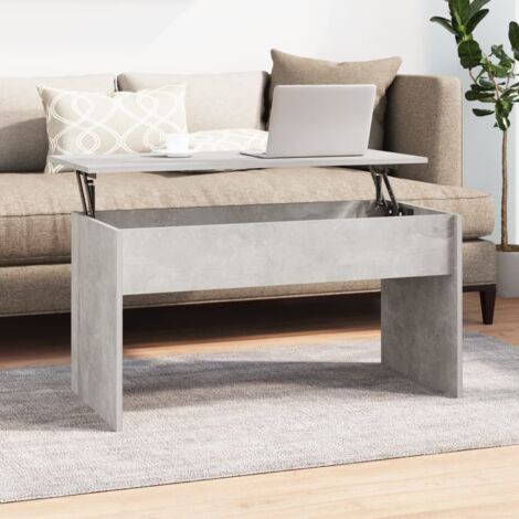 Table basse Table d'appoint pour Salon Chambre - Gris béton 102x50,5x52,5 cm Bois d'ingénierie BV297119 - BonneVie (1/5)