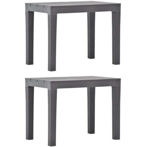 Lot de 2 Bancs de jardin Banquette de Jardin - Mobilier de jardin Moka Plastique BV916779 - BonneVie (1/5)