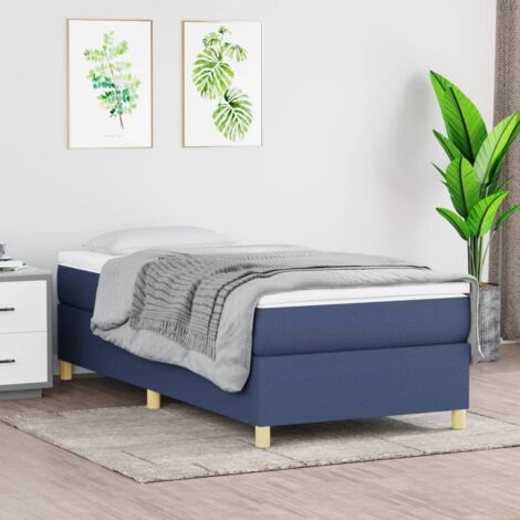Sommier à ressorts de lit - Sommier pour Adulte et Enfant - Bleu 100x200 cm Tissu BV522071 - BonneVie (1/5)