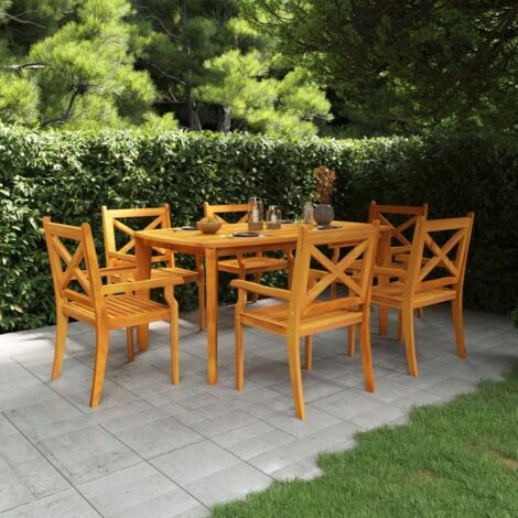 Table d'extérieur Table de salon de jardin - 160x90x75 cm Bois d'acacia solide BV128646 - BonneVie