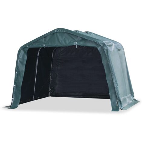 Tente amovible pour bétail - Tente de jardin Rapide à Installer PVC 550 g/m² 3,3 x 3,2 m Vert foncé BV746428 - BonneVie