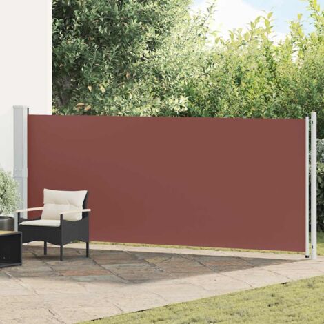 Auvent latéral rétractable de patio - Auvent de jardin Soleil imperméable 600x160 cm Marron BV164938 - BonneVie (1/5)