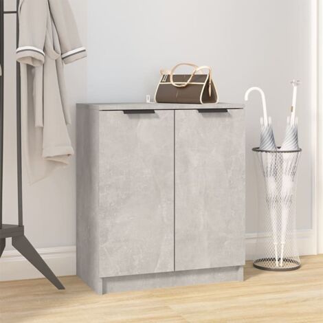Meuble à Chaussures Étagère à Chaussures - Gris béton 59x35x70 cm Bois d'ingénierie BV693636 - BonneVie (1/5)