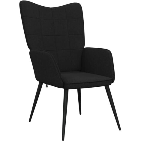Chaise de relaxation Fauteuil relax - Noir Tissu BonneVie-97242 (1/5)