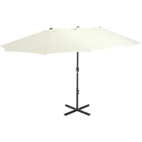Parasol d'extérieur - Parasol de Jardin Parasol de balcon et poteau en aluminium 460 x 270 cm Sabe BV879117 - BonneVie (1/5)