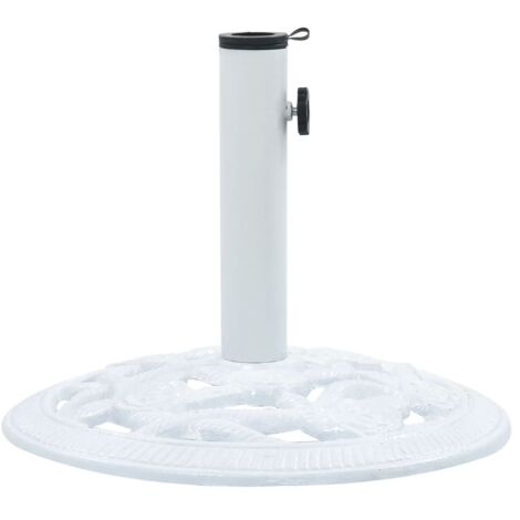 Pied de parasol Socle de parasol - Blanc 9 kg 40 cm Fonte BV849440 - BonneVie (1/5)