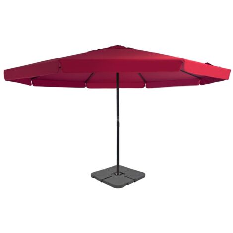 Parasol avec base portable - Parasol déporté Parasol de Jardin Rouge BV547897 - BonneVie (1/5)