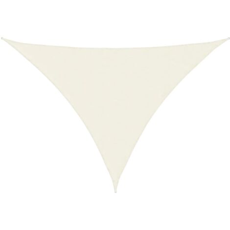 Voile d'ombrage Voile de parasol - Toile d'ombrage Tissu Oxford triangulaire 5x7x7 m Crème BV488345 - BonneVie (1/5)
