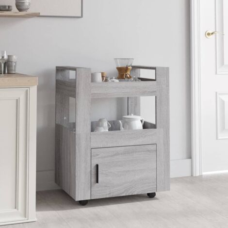 Chariot de cuisine Chariot de Service Moderne - Sonoma gris 60x45x80 cm Bois d'ingénierie BV568041 - BonneVie (1/5)