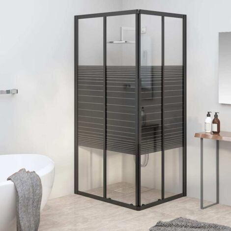 Furniture Limited - Cabine de douche à rayures ESG 90x70x180 cm (1/5)