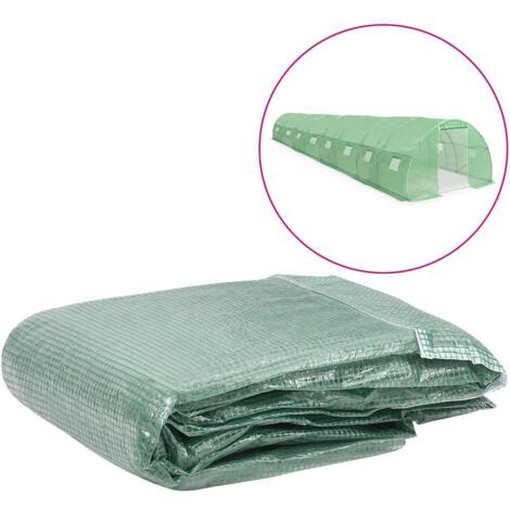 Couverture de remplacement de serre Pour Serre de Jardin - (36 m²) 300x1200x200cm Vert BV977712 - BonneVie (1/3)