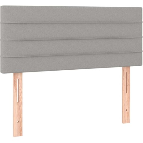 Tête de lit Style Classique Armoire de lit - Gris clair 100x5x78/88 cm Tissu BV219300 - BonneVie (1/5)