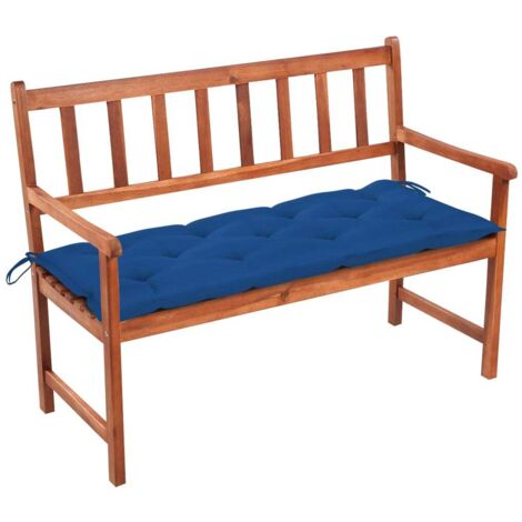 Banc de jardin Banquette de Jardin - Mobilier de jardin avec coussin 120 cm Bois d'acacia massif BV541581 - BonneVie (1/5)