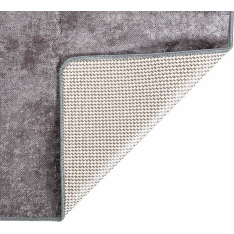 Tapis de salon Style Moderne Tapis de sol - Tapis lavable antidérapant 80x150 cm Gris BV476960 - BonneVie (1/5)