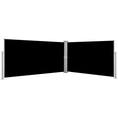 Auvent latéral rétractable - Auvent de jardin Soleil imperméable Noir 160 x 600 cm BV655084 - BonneVie (1/5)